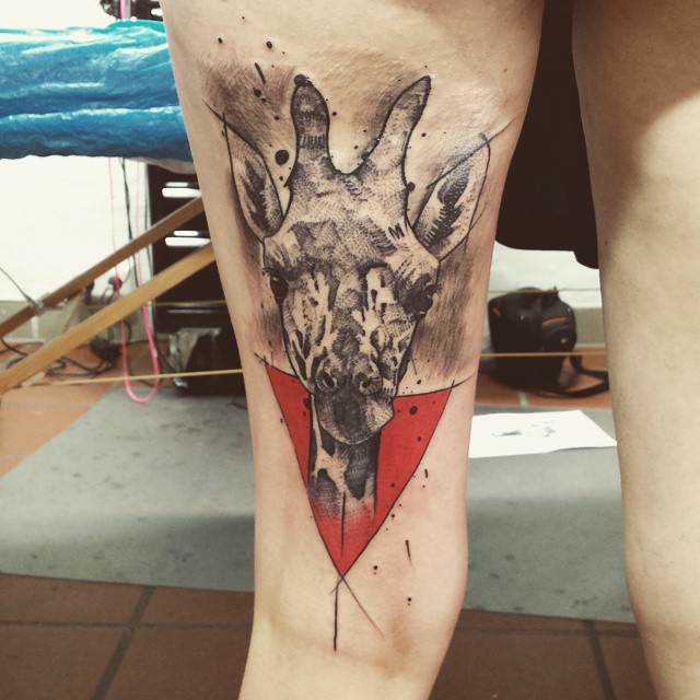 tatuagem de girafa tatuagem de girafa