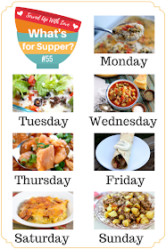 What's for Supper Sunday meal plan recipes include Chicken and Rice Casserole, Taco Pizza, Hamburger Hash, Vegetable Beef Stew, Buffalo Chicken Chili, and more. 