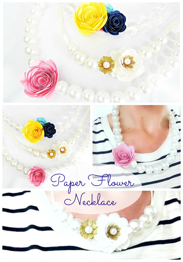 Mama's Gone Crafty DIY Paper Flower Statement Necklace