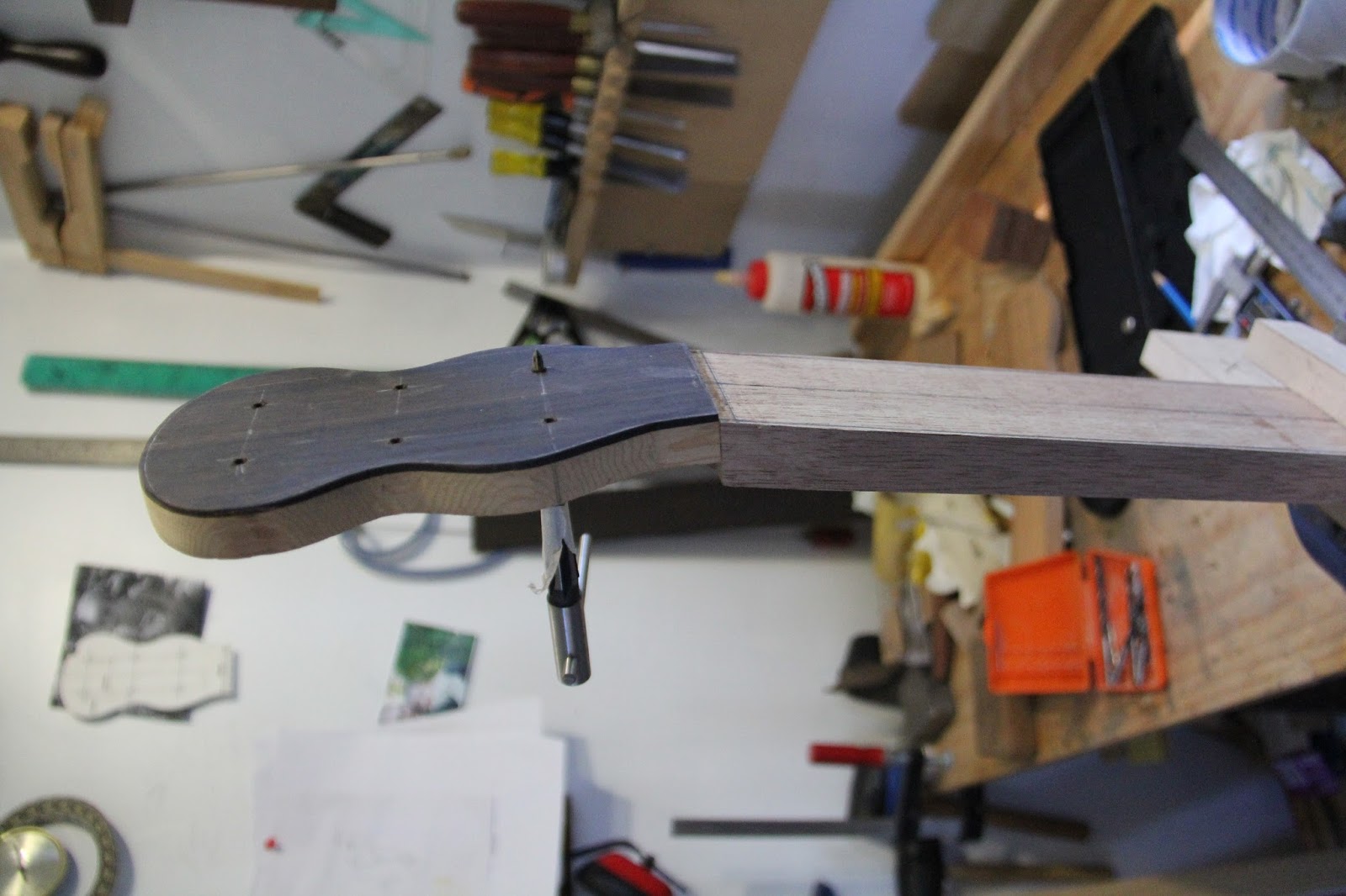 Lacote Guitar first build V Joint, Headstock, Neck & Dovetail to