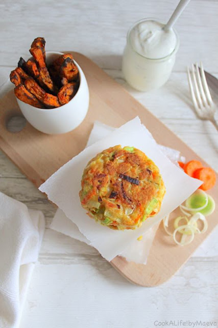 Galettes végétales aux légumes d'hiver et sauce au yaourt (vegan, sans gluten) • Cook A Life! by Maeva