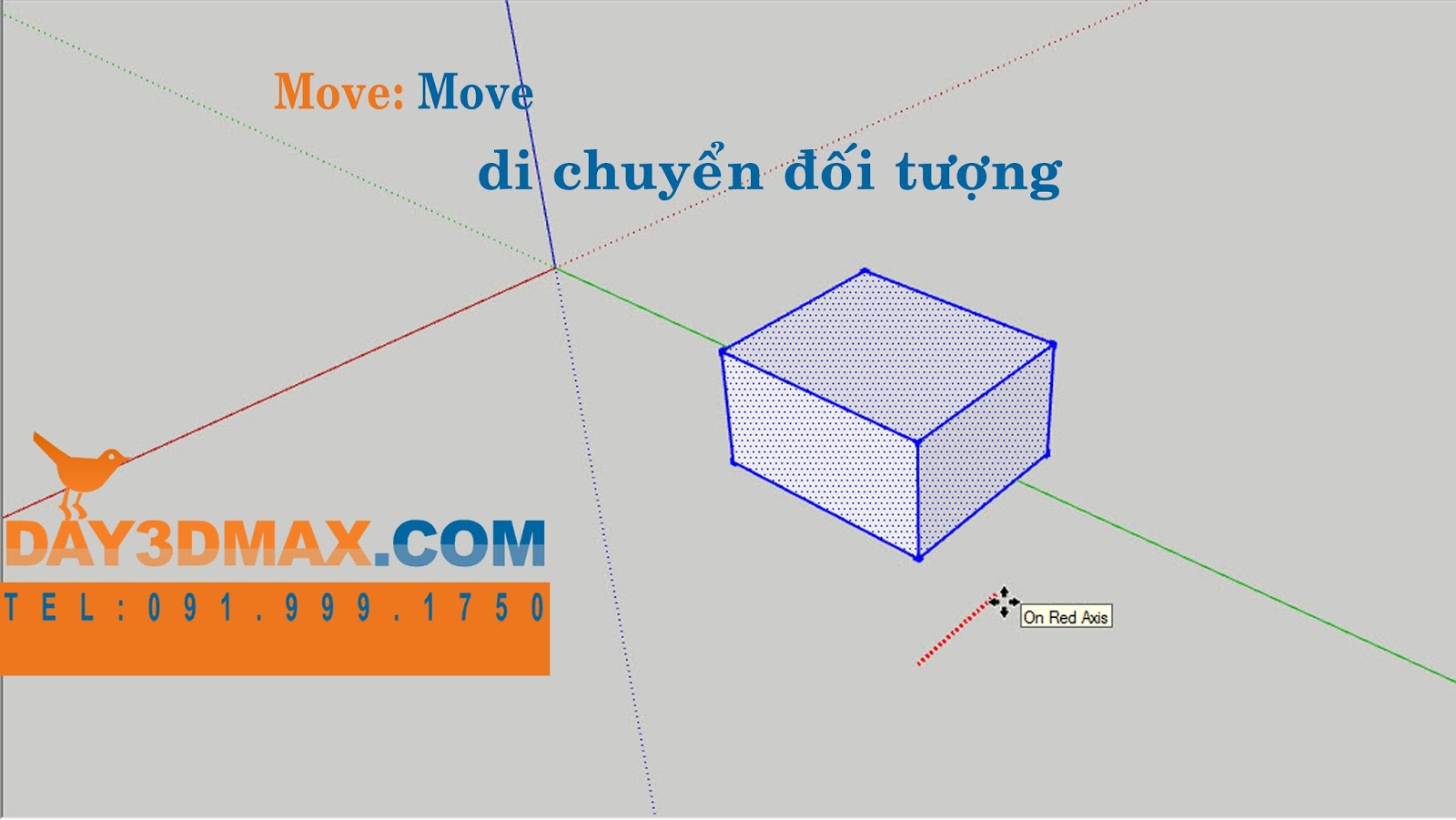Học 3d sketchup 15 Hướng dẫn sử dụng lệnh Move learning sketchup study