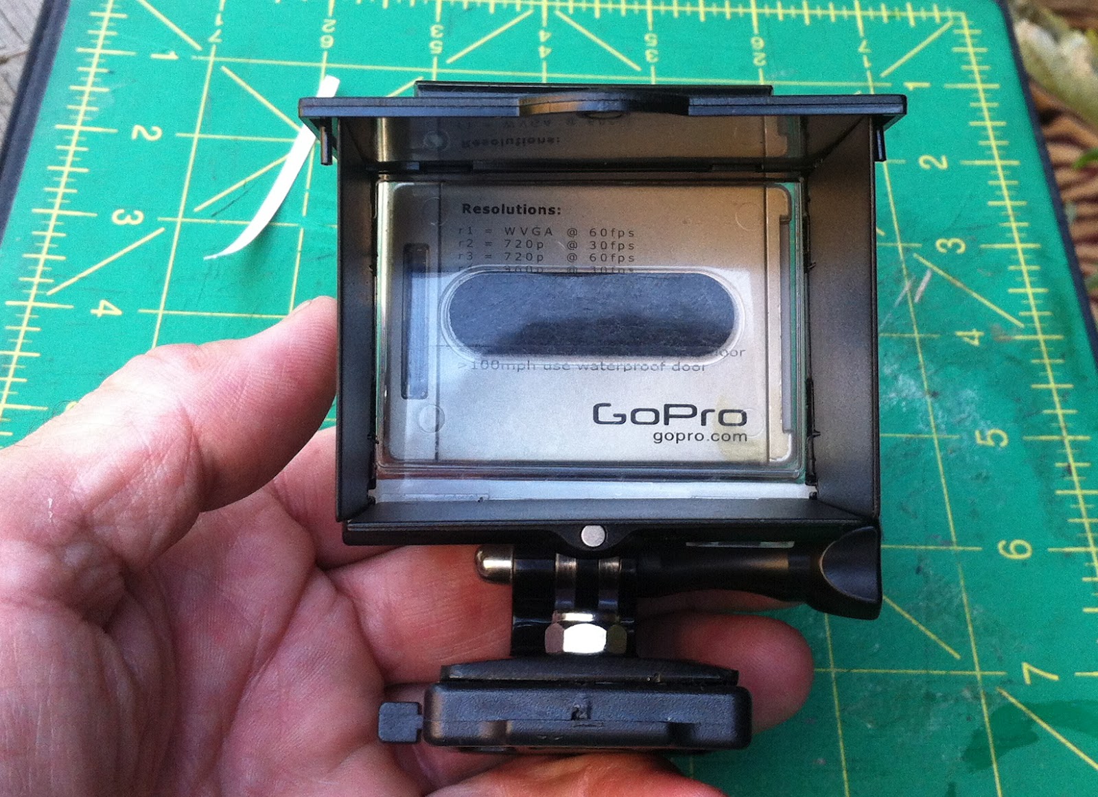 Paul's Powered Paragliding Page Popup shade hood for GoPro LCD backpack