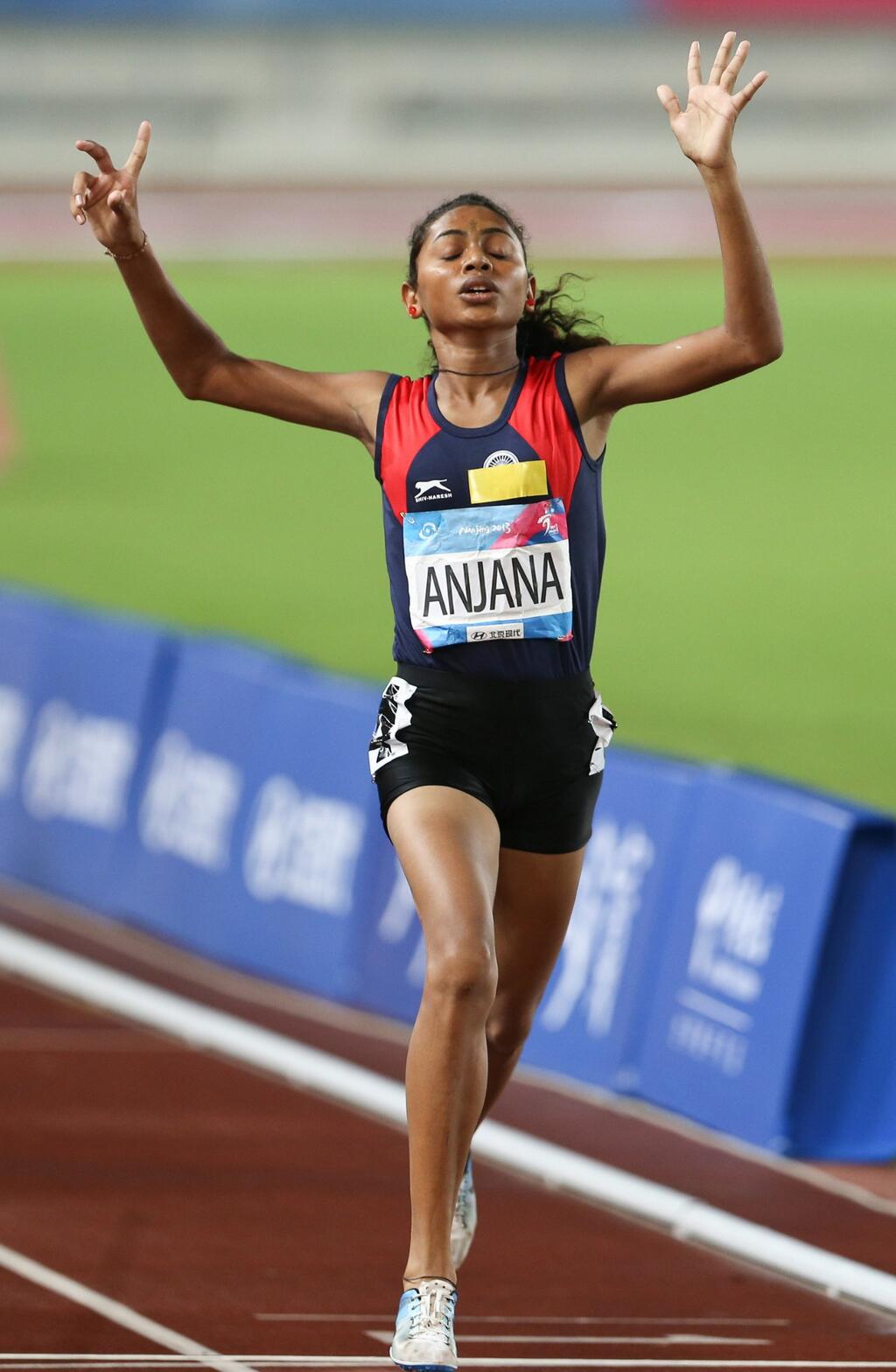 Anjana Dhavalu Thamake won Gold Medal at Asian Youth Games Anjana Dhavalu Thamake won Gold Medal at Asian Youth Games