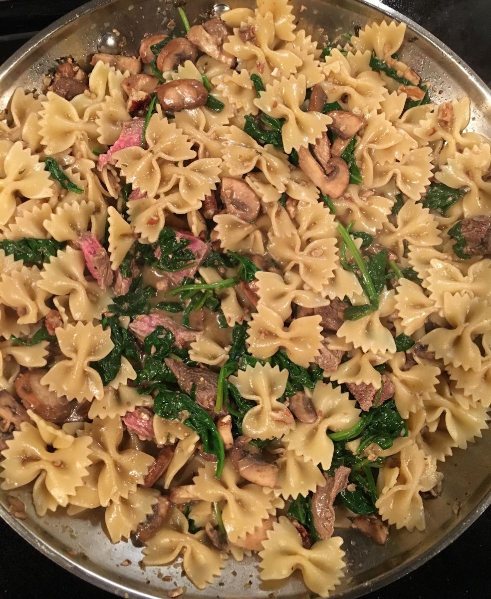 Recipe Skillet Pesto Steak and Pasta