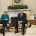 TRUMP WELCOMES GERMANY’S MERKEL TO WHITE HOUSE