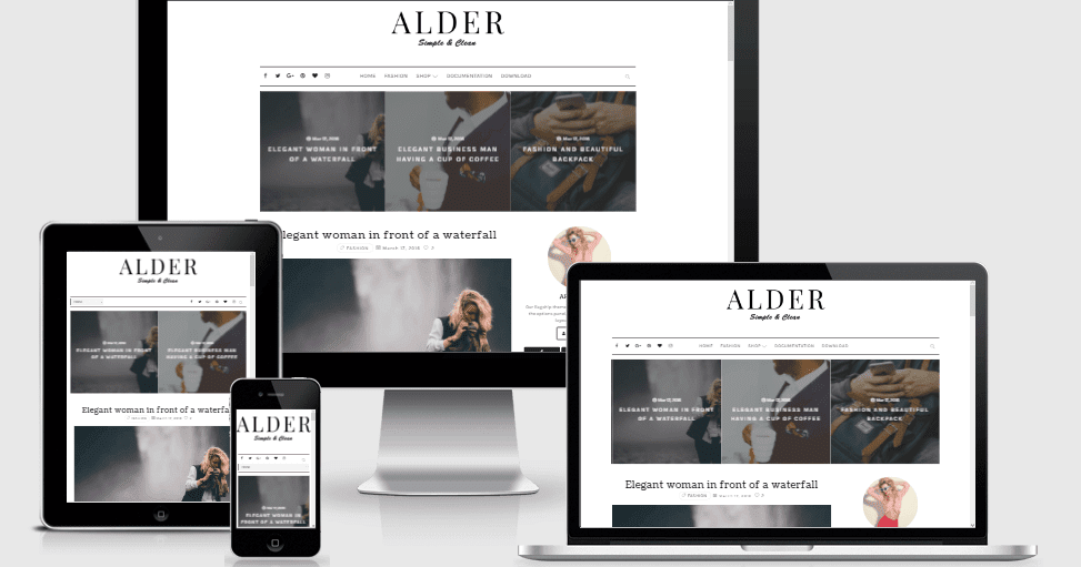 Alder Responsive Clean &amp; Simple Blogger Template