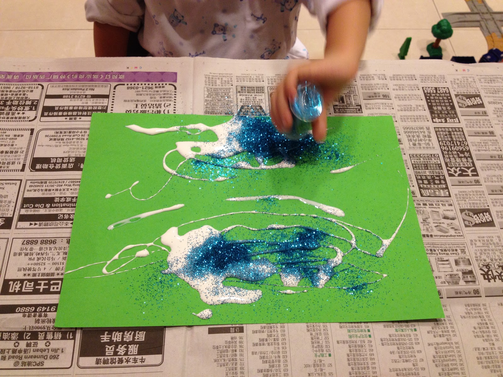 When You Never Expect Two Glue and Glitter Artwork