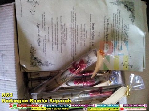 jual Undangan Bambu Separuh