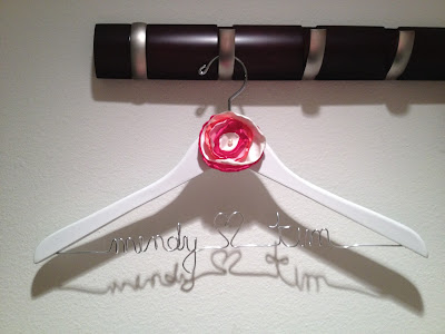 DIY Personalized Wedding Gown Hanger {Budget Fairy Tale}