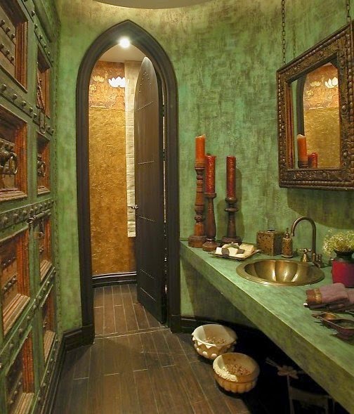 Lindos diseños de baños estilo marroquí - Colores en Casa