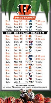 SouthWest Ohio Sports: Bengals 2011 Season Schedule