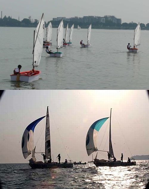 Raghu's column! With the ongoing Sailing season Hussain Sagar Lake