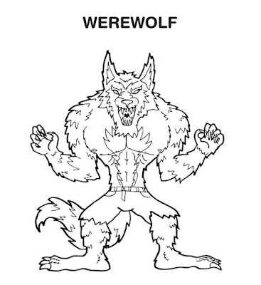 Werewolf coloring pages 9