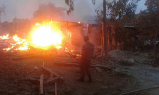 Satu Rumah di Desa Jetak Pucakwangi Ludes Terbakar