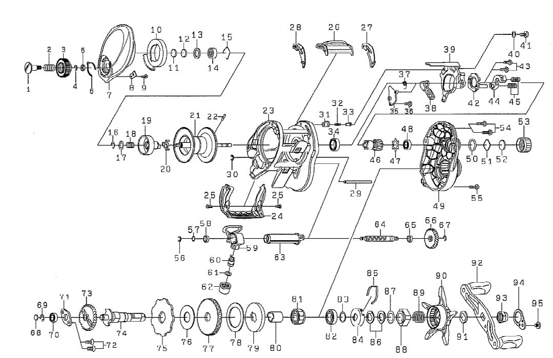 daiwa tatula SV schematics | most complete fishing reels schematics