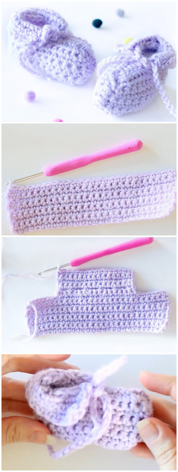 Easy Crochet Baby Booties