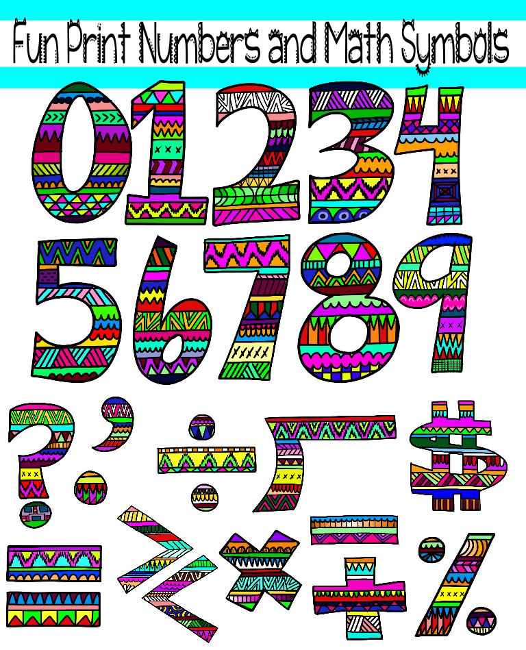 free clip art numbers math - photo #32