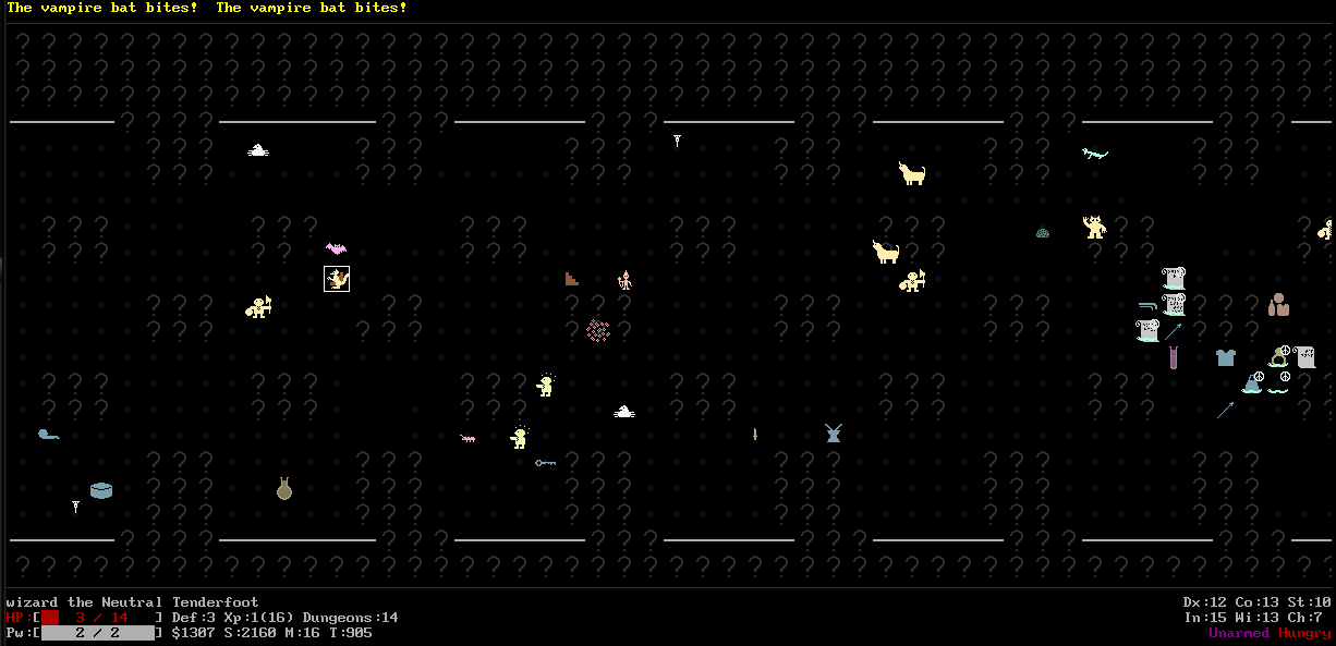 Mister Sanity: Screenshots: NetHack Fourk 4.3.0.4