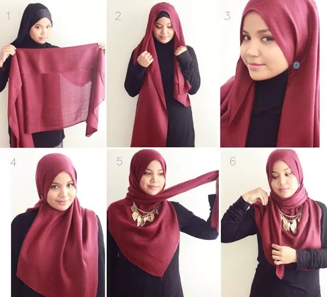 Tutorial Hijab Segi Empat Pashmina Tutorial Hijab Segi Empat Pashmina