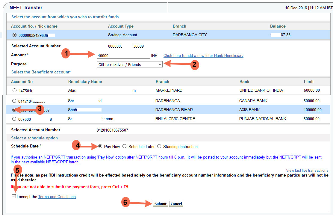sbi neft form Scribd india
