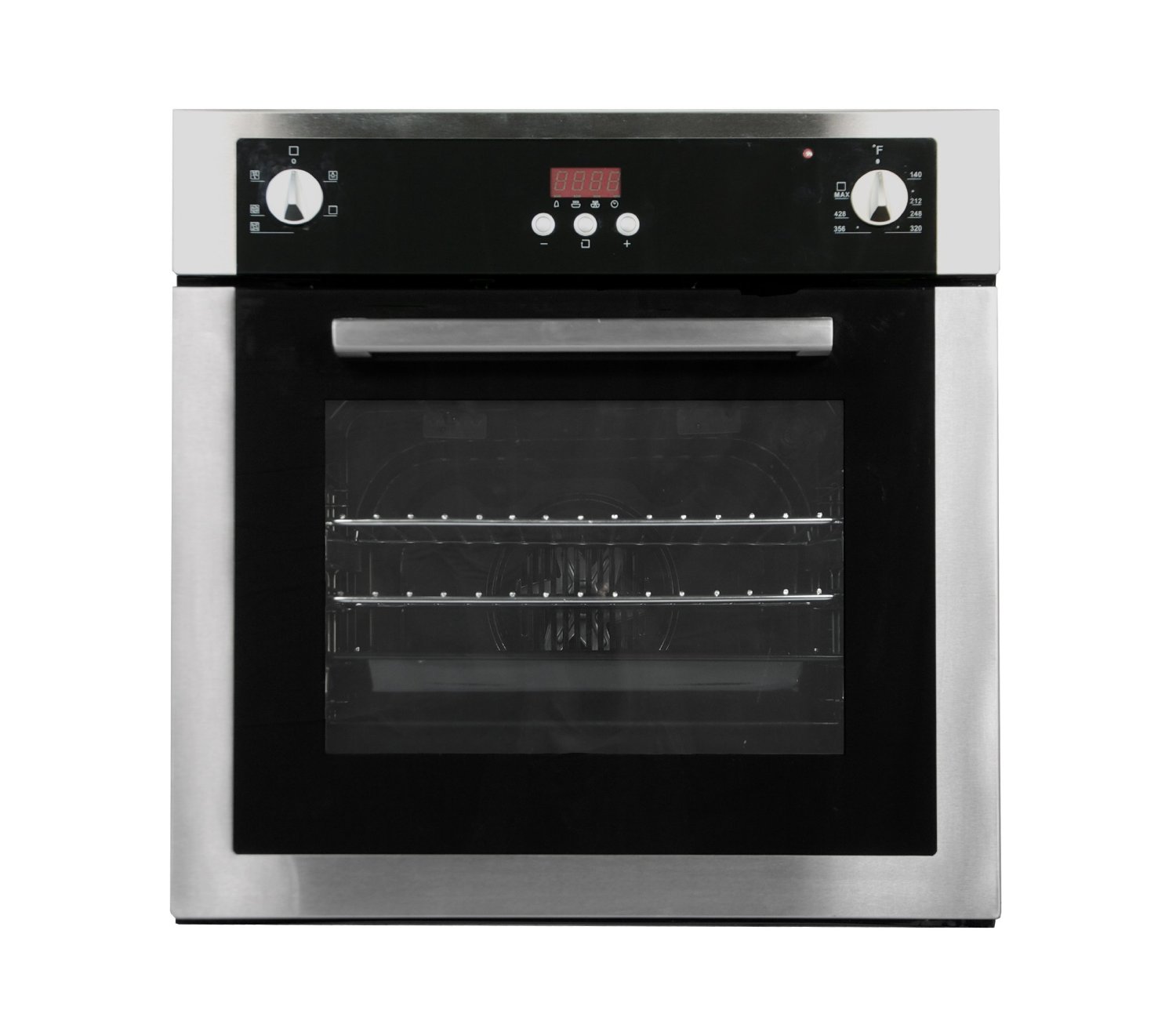 Fagor 6HA-196BX Convection Wall Oven with KnobPush Button Controls and 4 Cooking Programs, 24-Inch
