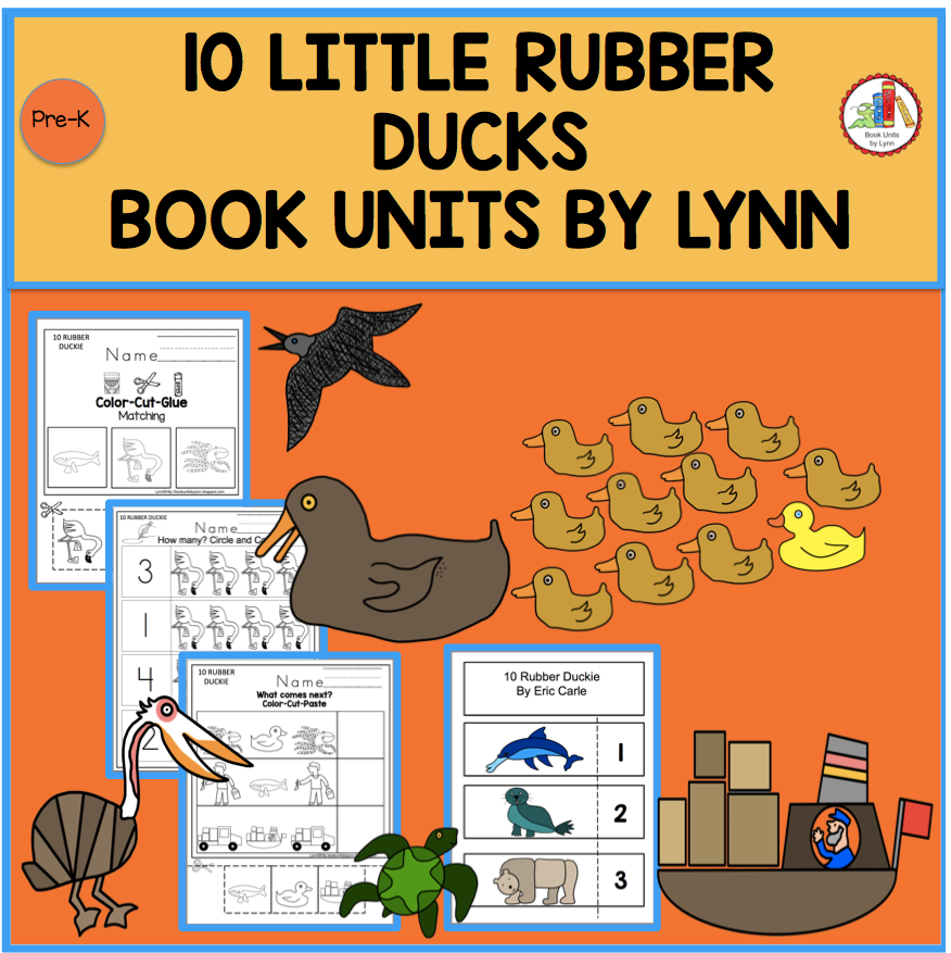 10 RUBBER DUCKS BOOK UNIT ~ Book Units by Lynn