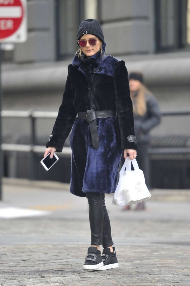The Olivia Palermo Lookbook : Olivia Palermo in Fur Coat Out in New York