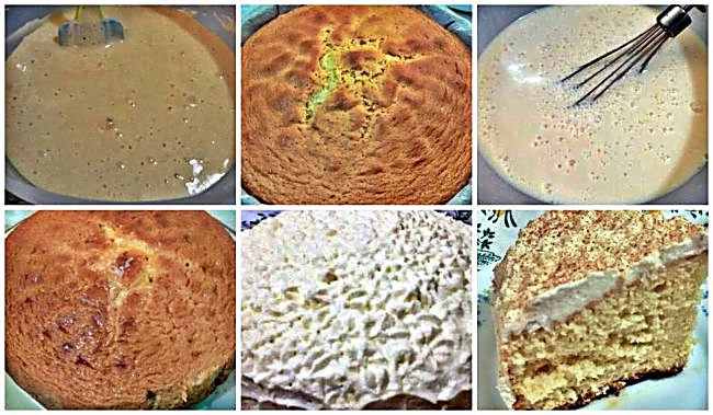 Preparación de la torta tres leches