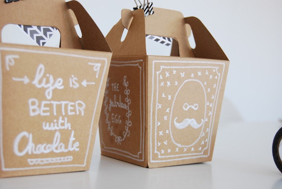 Caja de chocolate para pascua estilo Hipster. DIY Hispter Easter chocolate box