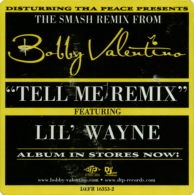 Promo, Import, CD & Albums: Bobby Valentino - Tell Me - (Remix) - (Promo CD Single) - 2005