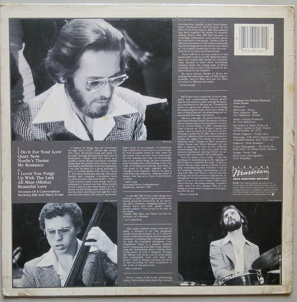 JAZZ Recordings: BILL EVANS: The Paris Concert Two Lost Tracks JAZZ Recordings: BILL EVANS: The Paris Concert Two Lost Tracks