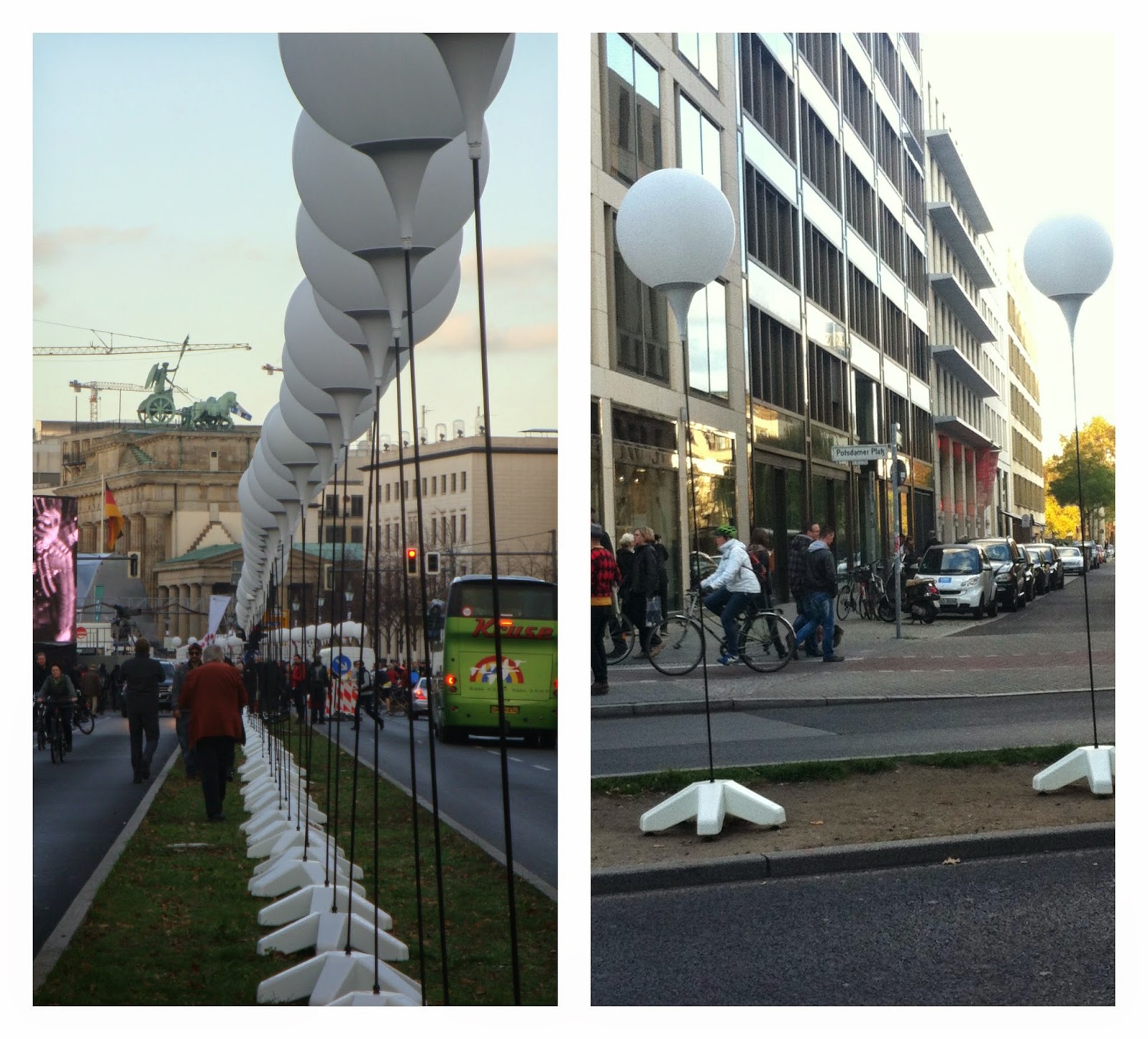 Lichtgrenze Berlin 2014 - Fronteira de luz em Berlim - comemoração dos 25 anos da queda do Muro de Berlim