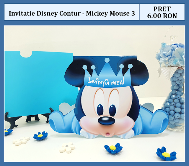 invitatii botez contur Mickey Mouse 3