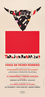 2019 - Cartel taurino de Ronda - Corrida de toros Goyesca