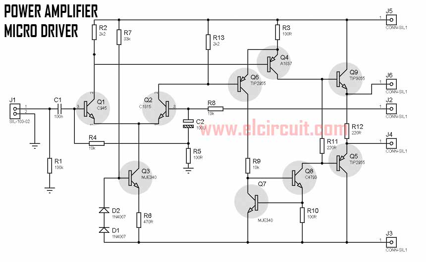 Power Amplifier Micro Driver - Electronic Circuit