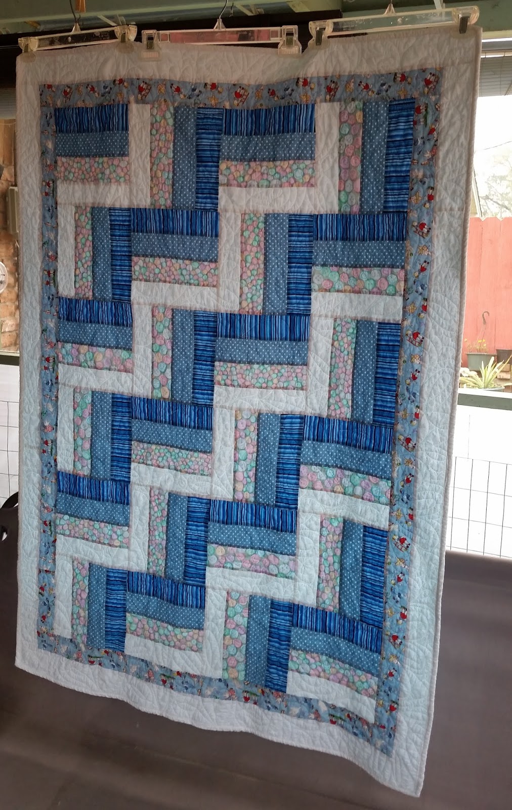 Muddling Through Sweet Little Rail Fence Baby Quilt