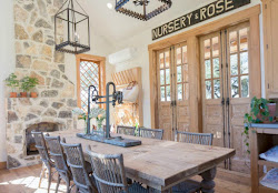 joanna gaines shed garden farmhouse fireplace magnolia living dining fixer chip decorating she upper kitchen homes hgtv inside rooms newport