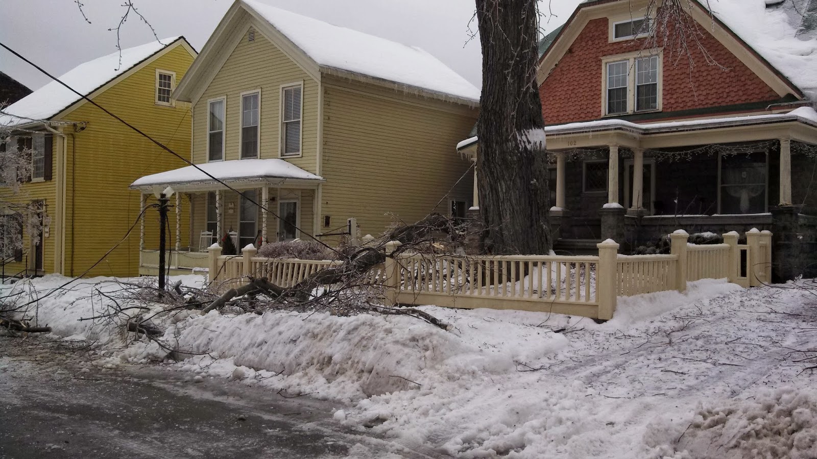 PANDORA'S BOX OF ROCKS Pictures Sackets Harbor NY Ice storm