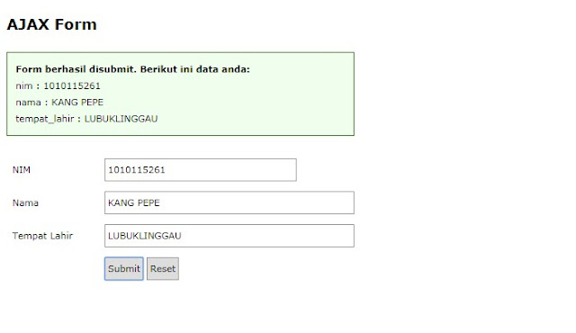 Proses CRUD Tanpa Refresh Loading Pada Menggunakan AJAX Proses CRUD Tanpa Refresh Loading Pada Menggunakan AJAX