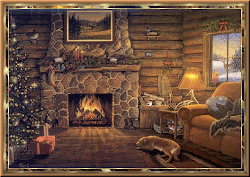 fireplace cabin winter christmas relaxing scenes snow gifs cabins fire cozy scene warm tub front navidad holiday bath mountain night