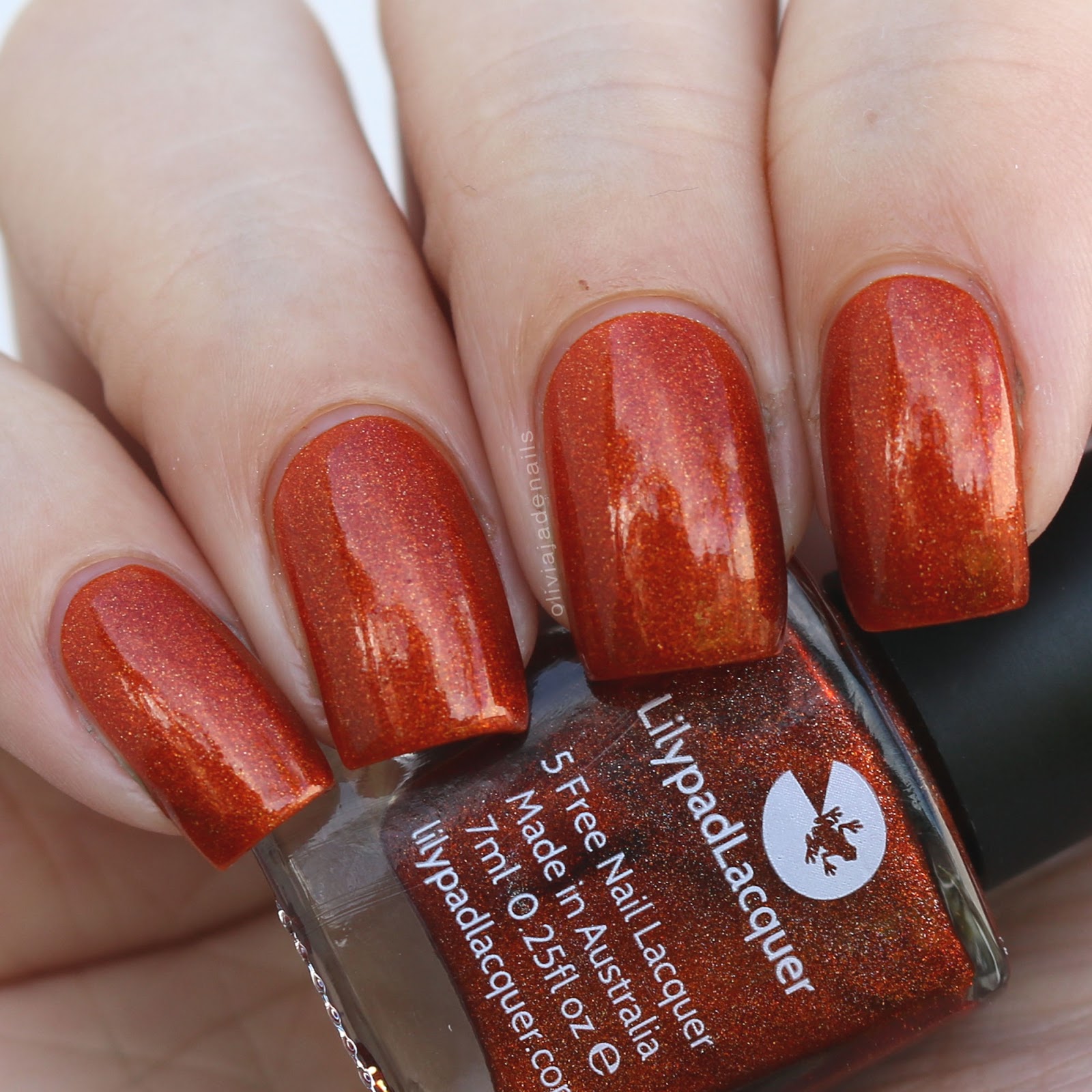 Lilypad Lacquer Furnace swatched by Olivia Jade Nails