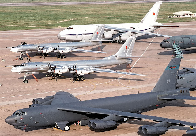 b-52, tu-95, an-124 size comparison