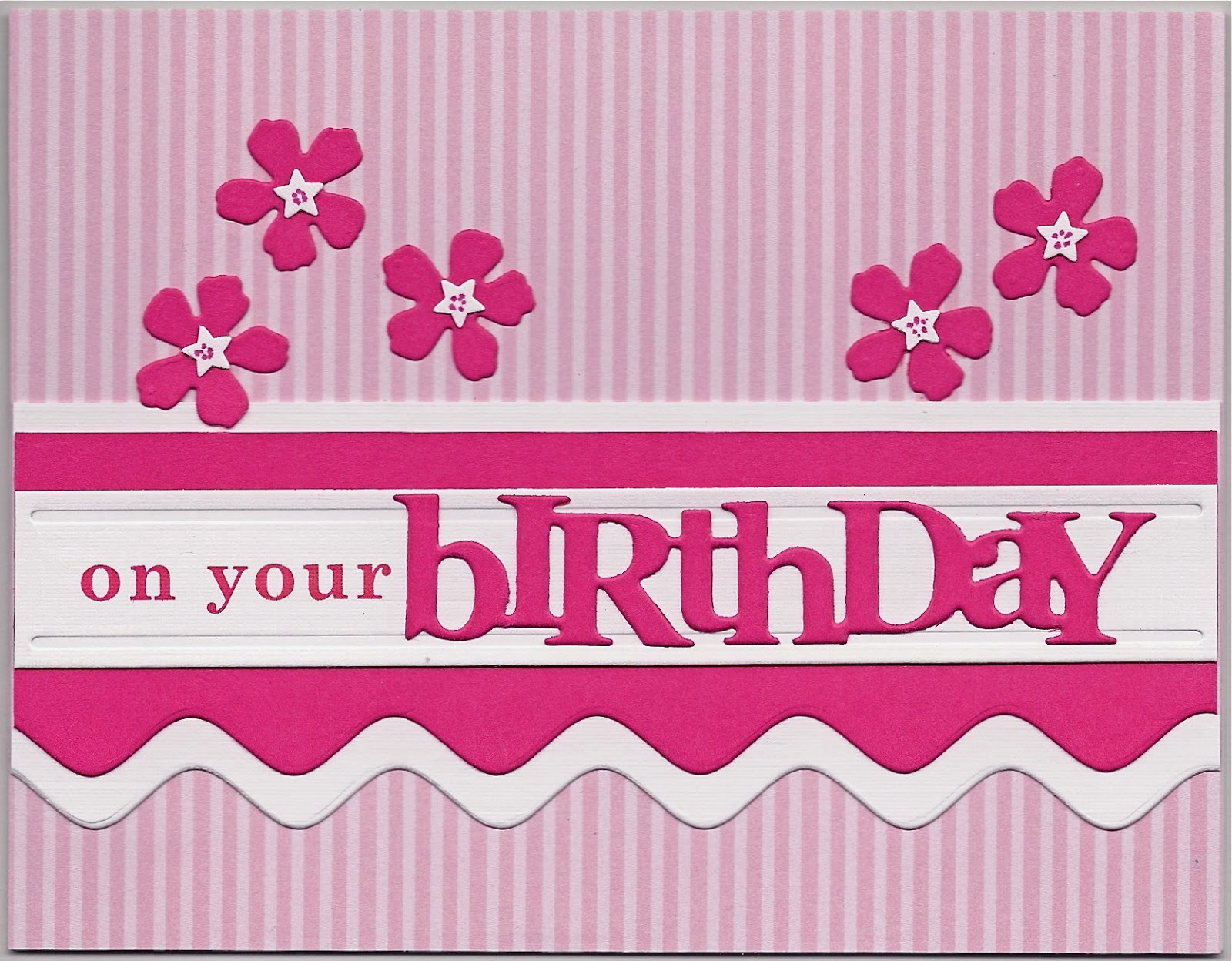 Mostly Markers - Cards: Pink and White Birthday