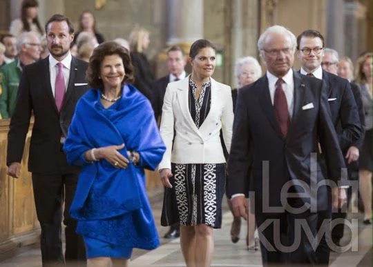 Swedish Royal Family met with Crown Prince Haakon of Norway at the Royal Palace in Stockholm.