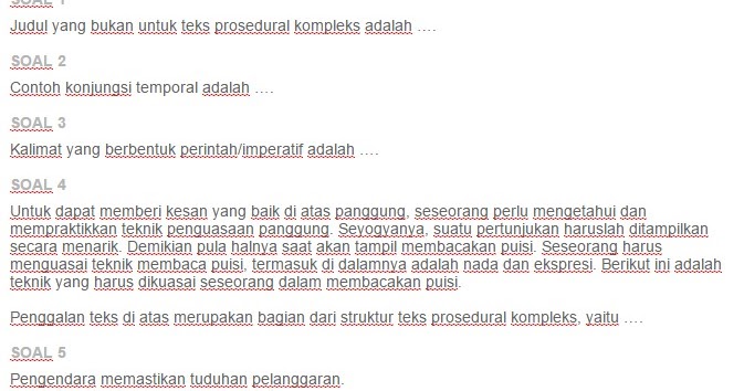 Contoh Soal Identifikasi teks prosedur kompleks ezy blog