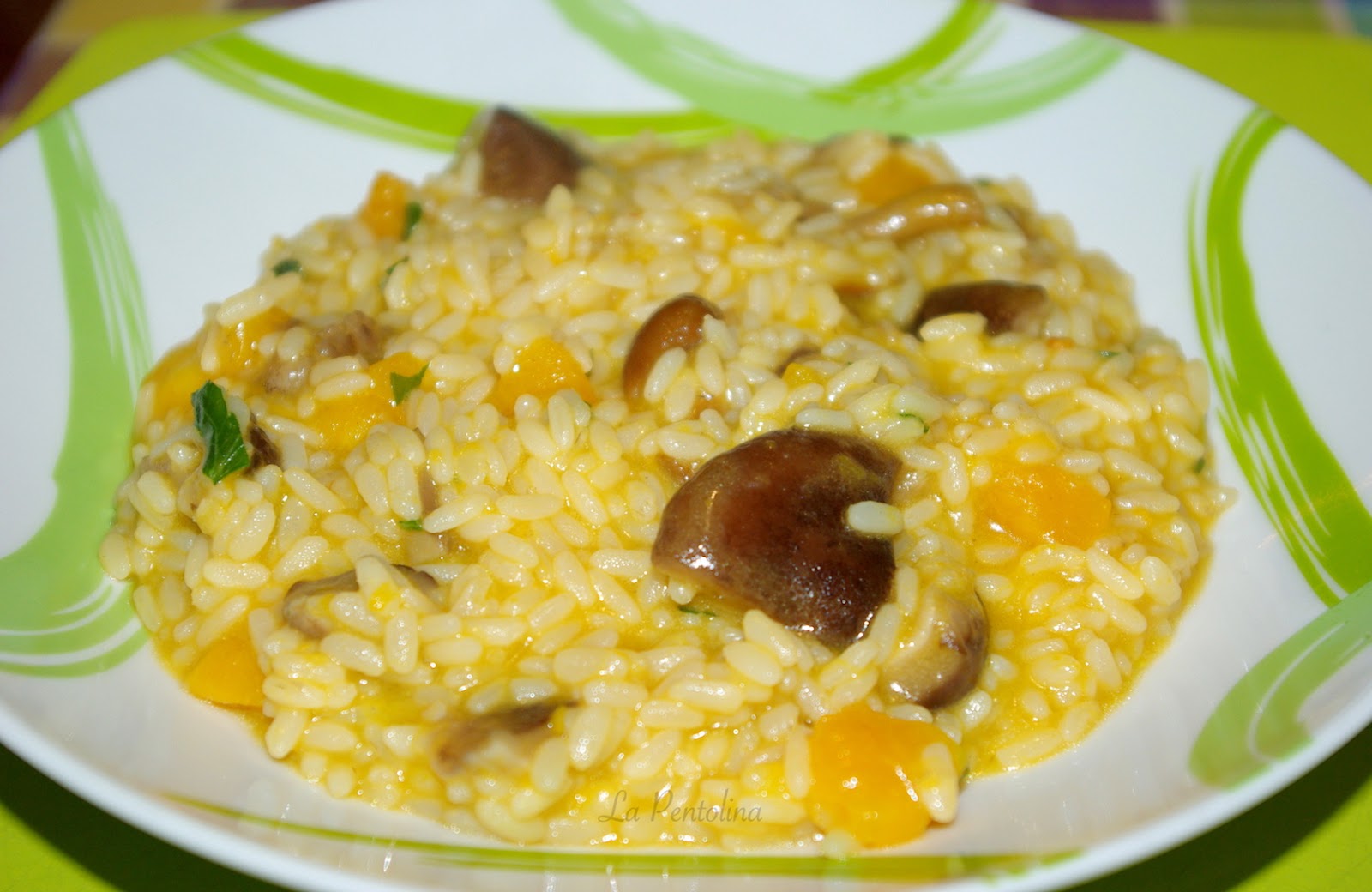 Risotto alla zucca e funghi porcini La pentolina appunti di cucina
