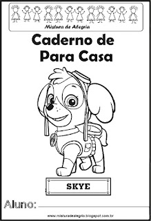 capa Capa para caderno Patrulha Canina