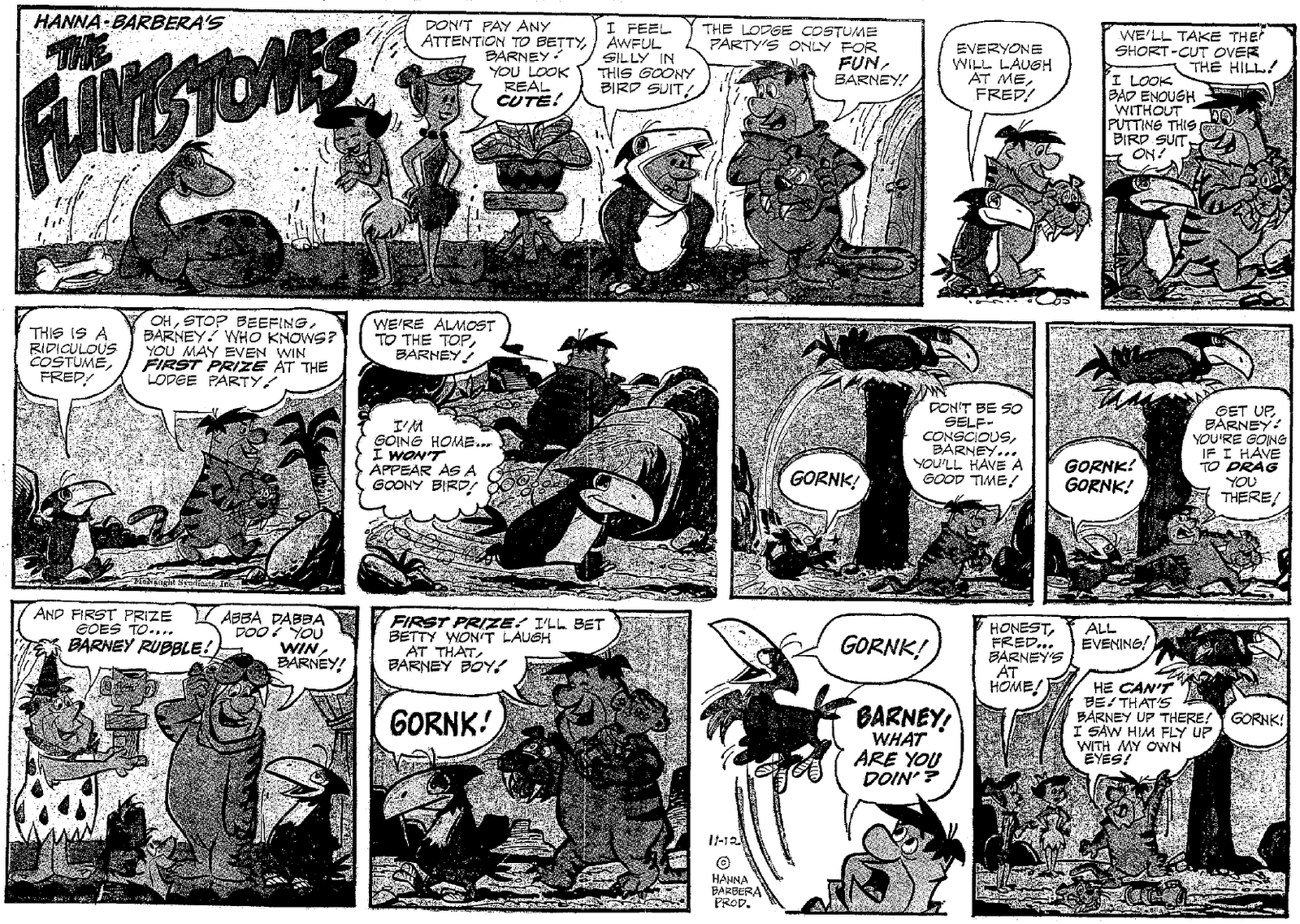 Yowp: Flintstones, Sunday, November 1961