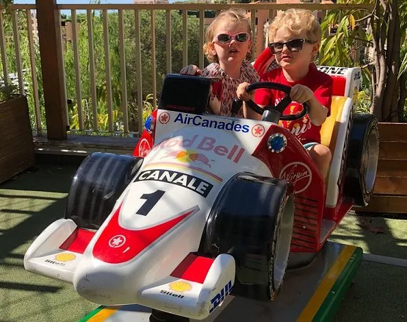 Princess Charlene of Monaco shared on her Instagram account a photo of her twins Prince Jacques and Princess Gabriella. Monaco Grand Prix 2018